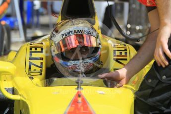 World © Octane Photographic Ltd. Pertamina Campos Racing - GP2/11 – Sean Gelael. Friday 13th May 2016, GP2 Practice, Circuit de Barcelona Catalunya, Spain. Digital Ref :1538CB1D7851