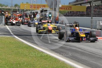 World © Octane Photographic Ltd. DAMS - GP2/11 – Alex Lynn. Friday 13th May 2016, GP2 Practice, Circuit de Barcelona Catalunya, Spain. Digital Ref :1538CB1D7946