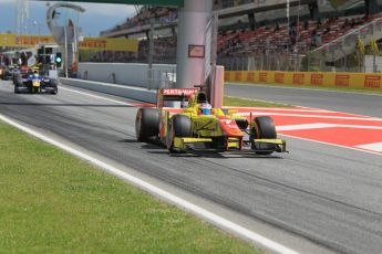World © Octane Photographic Ltd. Pertamina Campos Racing - GP2/11 – Mitch Evans. Friday 13th May 2016, GP2 Practice, Circuit de Barcelona Catalunya, Spain. Digital Ref :1538CB1D7954