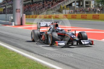 World © Octane Photographic Ltd. Rapax - GP2/11 – Gustav Malja. Friday 13th May 2016, GP2 Practice, Circuit de Barcelona Catalunya, Spain. Digital Ref :1538CB1D7968