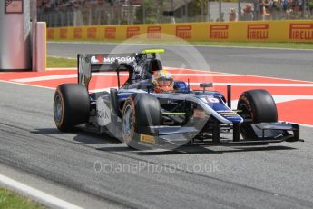 World © Octane Photographic Ltd. Russian Time - GP2/11 – Artem Markelov. Friday 13th May 2016, GP2 Practice, Circuit de Barcelona Catalunya, Spain. Digital Ref :1538CB1D7998