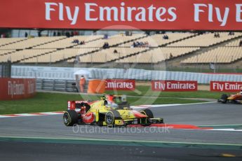 World © Octane Photographic Ltd. Pertamina Campos Racing - GP2/11 – Sean Gelael. Friday 13th May 2016, GP2 Qualifying, Circuit de Barcelona Catalunya, Spain. Digital Ref :1541CB1D8760