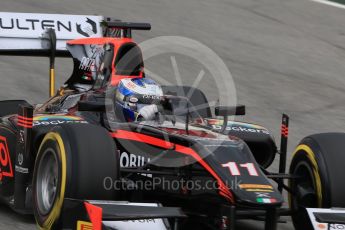 World © Octane Photographic Ltd. Rapax - GP2/11 – Gustav Malja. Friday 13th May 2016, GP2 Qualifying, Circuit de Barcelona Catalunya, Spain. Digital Ref :1541CB7D6823