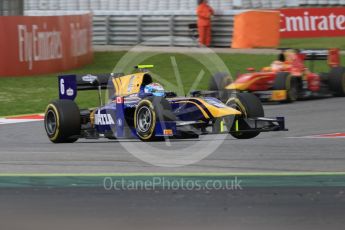 World © Octane Photographic Ltd. DAMS - GP2/11 – Nicholas Latifi and Racing Engineering – Norman Nato. Friday 13th May 2016, GP2 Qualifying, Circuit de Barcelona Catalunya, Spain. Digital Ref :1541CB7D6942