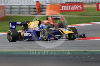 World © Octane Photographic Ltd. DAMS - GP2/11 – Nicholas Latifi and Racing Engineering – Norman Nato. Friday 13th May 2016, GP2 Qualifying, Circuit de Barcelona Catalunya, Spain. Digital Ref :1541CB7D6943