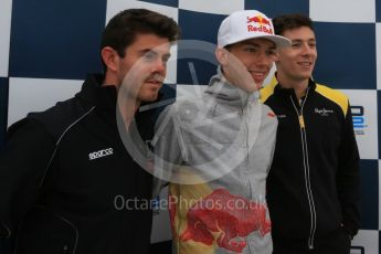 World © Octane Photographic Ltd. PREMA Racing - Pierre Gasly, Norman Nato - Racing Engineering and Alex Lynn - DAMS. Friday 13th May 2016, Post GP2 Qualifying Press Conference, Circuit de Barcelona Catalunya, Spain. Digital Ref : 1541LB5D3754