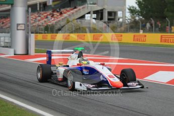 World © Octane Photographic Ltd. Trident – GP3/16 – Sandy Stuvik. Friday 13th May 2016, GP3 Practice, Circuit de Barcelona Catalunya, Spain. Digital Ref :1540CB1D9064