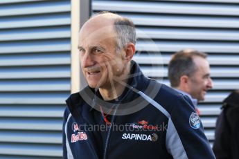 World © Octane Photographic Ltd. Scuderia Toro Rosso - Franz Tost. Saturday 14th May 2016, F1 Spanish GP Paddock, Circuit de Barcelona Catalunya, Spain. Digital Ref :1544CB7D7049