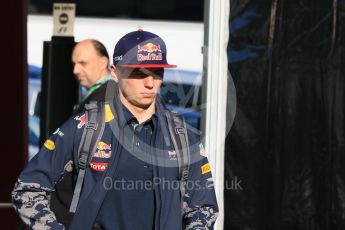 World © Octane Photographic Ltd. Red Bull Racing RB12 – Max Verstappen. Saturday 14th May 2016, F1 Spanish GP Paddock, Circuit de Barcelona Catalunya, Spain. Digital Ref :1544CB7D7069