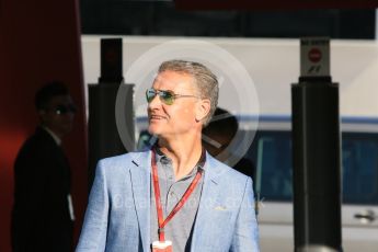 World © Octane Photographic Ltd. David Coulthard. Saturday 14th May 2016, F1 Spanish GP Paddock, Circuit de Barcelona Catalunya, Spain. Digital Ref :1544CB7D7090