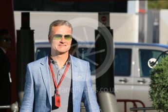 World © Octane Photographic Ltd. David Coulthard. Saturday 14th May 2016, F1 Spanish GP Paddock, Circuit de Barcelona Catalunya, Spain. Digital Ref :1544CB7D7095