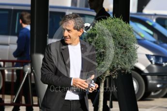 World © Octane Photographic Ltd. Alain Prost. Saturday 14th May 2016, F1 Spanish GP Paddock, Circuit de Barcelona Catalunya, Spain. Digital Ref :1544CB7D7098