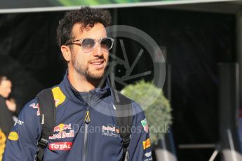 World © Octane Photographic Ltd. Red Bull Racing RB12 – Daniel Ricciardo. Saturday 14th May 2016, F1 Spanish GP Paddock, Circuit de Barcelona Catalunya, Spain. Digital Ref :1544LB1D5742