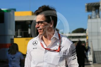 World © Octane Photographic Ltd. Mercedes AMG Petronas – Toto Wolff Saturday 14th May 2016, F1 Spanish GP Paddock, Circuit de Barcelona Catalunya, Spain. Digital Ref :1544LB1D5806