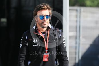 World © Octane Photographic Ltd. McLaren Honda MP4-31 – Fernando Alonso. Saturday 14th May 2016, F1 Spanish GP Paddock, Circuit de Barcelona Catalunya, Spain. Digital Ref :1544LB1D5814