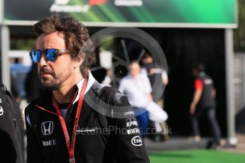 World © Octane Photographic Ltd. McLaren Honda MP4-31 – Fernando Alonso. Saturday 14th May 2016, F1 Spanish GP Paddock, Circuit de Barcelona Catalunya, Spain. Digital Ref :1544LB1D5830