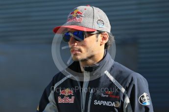 World © Octane Photographic Ltd. Scuderia Toro Rosso STR11 – Carlos Sainz. Saturday 14th May 2016, F1 Spanish GP Paddock, Circuit de Barcelona Catalunya, Spain. Digital Ref :1544LB1D5909