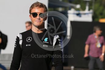 World © Octane Photographic Ltd. Mercedes AMG Petronas W07 Hybrid – Nico Rosberg. Saturday 14th May 2016, F1 Spanish GP Paddock, Circuit de Barcelona Catalunya, Spain. Digital Ref :1544LB1D5931