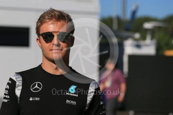 World © Octane Photographic Ltd. Mercedes AMG Petronas W07 Hybrid – Nico Rosberg. Saturday 14th May 2016, F1 Spanish GP Paddock, Circuit de Barcelona Catalunya, Spain. Digital Ref :1544LB1D5939