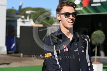 World © Octane Photographic Ltd. Scuderia Toro Rosso STR11 – Daniil Kvyat. Saturday 14th May 2016, F1 Spanish GP Paddock, Circuit de Barcelona Catalunya, Spain. Digital Ref :1544LB1D5984