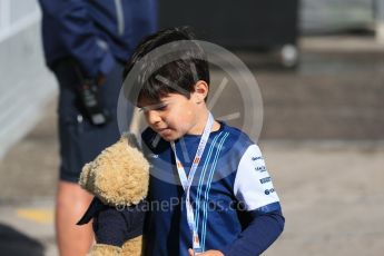 World © Octane Photographic Ltd. – Felipinho Massa (with bear). Saturday 14th May 2016, F1 Spanish GP Paddock, Circuit de Barcelona Catalunya, Spain. Digital Ref :1544LB1D6047