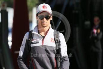 World © Octane Photographic Ltd. Haas F1 Team VF-16 - Esteban Gutierrez. Saturday 14th May 2016, F1 Spanish GP Paddock, Circuit de Barcelona Catalunya, Spain. Digital Ref :1544LB1D6146