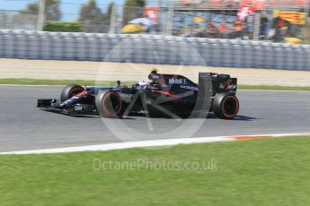 World © Octane Photographic Ltd. McLaren Honda MP4-31 – Jenson Button. Saturday 14th May 2016, F1 Spanish GP Practice 3, Circuit de Barcelona Catalunya, Spain. Digital Ref :