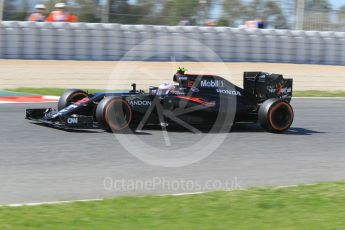 World © Octane Photographic Ltd. McLaren Honda MP4-31 – Jenson Button. Saturday 14th May 2016, F1 Spanish GP Practice 3, Circuit de Barcelona Catalunya, Spain. Digital Ref :