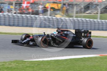 World © Octane Photographic Ltd. McLaren Honda MP4-31 – Fernando Alonso. Saturday 14th May 2016, F1 Spanish GP Practice 3, Circuit de Barcelona Catalunya, Spain. Digital Ref :