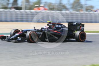 World © Octane Photographic Ltd. McLaren Honda MP4-31 – Jenson Button. Saturday 14th May 2016, F1 Spanish GP Practice 3, Circuit de Barcelona Catalunya, Spain. Digital Ref :