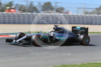 World © Octane Photographic Ltd. Mercedes AMG Petronas W07 Hybrid – Lewis Hamilton. Saturday 14th May 2016, F1 Spanish GP Practice 3, Circuit de Barcelona Catalunya, Spain. Digital Ref :