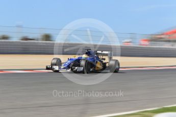 World © Octane Photographic Ltd. Sauber F1 Team C35 – Marcus Ericsson. Saturday 14th May 2016, F1 Spanish GP Practice 3, Circuit de Barcelona Catalunya, Spain. Digital Ref :