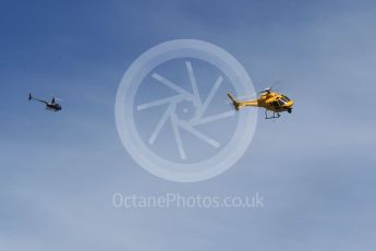 World © Octane Photographic Ltd. TV and Media helicopters. Saturday 14th May 2016, F1 Spanish GP Practice 3, Circuit de Barcelona Catalunya, Spain. Digital Ref : 1545CB1D9406