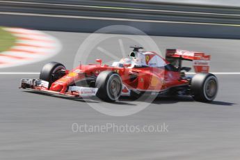 World © Octane Photographic Ltd. Scuderia Ferrari SF16-H – Sebastian Vettel. Saturday 14th May 2016, F1 Spanish GP Practice 3, Circuit de Barcelona Catalunya, Spain. Digital Ref : 1545CB1D9436