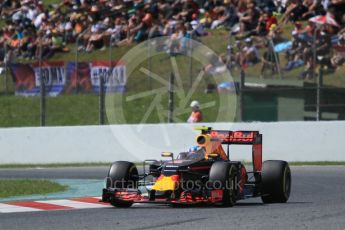World © Octane Photographic Ltd. Red Bull Racing RB12 – Max Verstappen. Saturday 14th May 2016, F1 Spanish GP Practice 3, Circuit de Barcelona Catalunya, Spain. Digital Ref : 1545CB1D9608