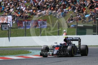 World © Octane Photographic Ltd. McLaren Honda MP4-31 – Jenson Button. Saturday 14th May 2016, F1 Spanish GP Practice 3, Circuit de Barcelona Catalunya, Spain. Digital Ref : 1545CB1D9614