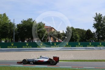 World © Octane Photographic Ltd. Haas F1 Team VF-16 - Esteban Gutierrez. Saturday 14th May 2016, F1 Spanish GP Practice 3, Circuit de Barcelona Catalunya, Spain. Digital Ref : 1545CB7D7375