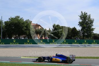 World © Octane Photographic Ltd. Sauber F1 Team C35 – Felipe Nasr. Saturday 14th May 2016, F1 Spanish GP Practice 3, Circuit de Barcelona Catalunya, Spain. Digital Ref : 1545CB7D7377