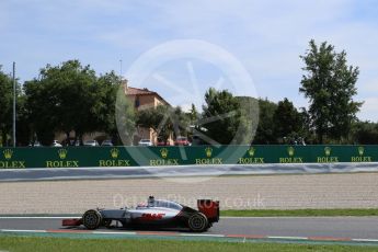 World © Octane Photographic Ltd. Haas F1 Team VF-16 – Romain Grosjean. Saturday 14th May 2016, F1 Spanish GP Practice 3, Circuit de Barcelona Catalunya, Spain. Digital Ref : 1545CB7D7380