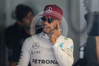 World © Octane Photographic Ltd. Mercedes AMG Petronas W07 Hybrid – Lewis Hamilton. Saturday 14th May 2016, F1 Spanish GP - Practice 3, Circuit de Barcelona Catalunya, Spain. Digital Ref : 1545LB1D6158