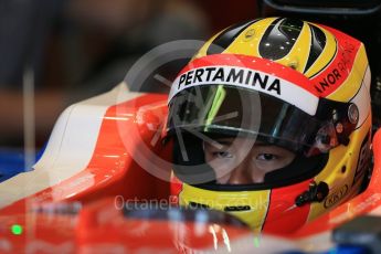 World © Octane Photographic Ltd. Manor Racing MRT05 - Rio Haryanto. Saturday 14th May 2016, F1 Spanish GP - Practice 3, Circuit de Barcelona Catalunya, Spain. Digital Ref : 1545LB1D6258