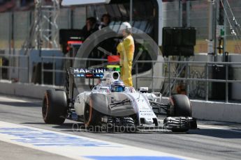 World © Octane Photographic Ltd. Williams Martini Racing, Williams Mercedes FW38 – Valtteri Bottas. Saturday 14th May 2016, F1 Spanish GP - Practice 3, Circuit de Barcelona Catalunya, Spain. Digital Ref : 1545LB1D6319