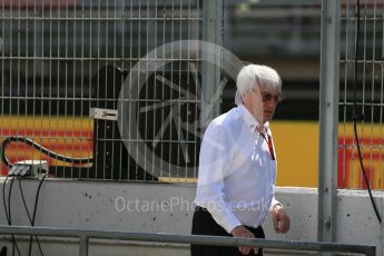 World © Octane Photographic Ltd. Bernie Ecclestone. Saturday 14th May 2016, F1 Spanish GP - Practice 3, Circuit de Barcelona Catalunya, Spain. Digital Ref : 1545LB1D6481