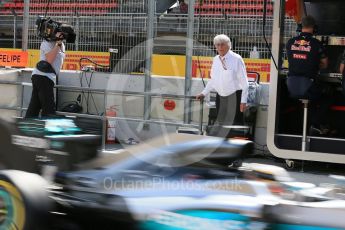 World © Octane Photographic Ltd. Bernie Ecclestone. Saturday 14th May 2016, F1 Spanish GP - Practice 3, Circuit de Barcelona Catalunya, Spain. Digital Ref : 1545LB1D6504