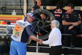 World © Octane Photographic Ltd. Bernie Ecclestone. Saturday 14th May 2016, F1 Spanish GP - Practice 3, Circuit de Barcelona Catalunya, Spain. Digital Ref : 1545LB1D6529