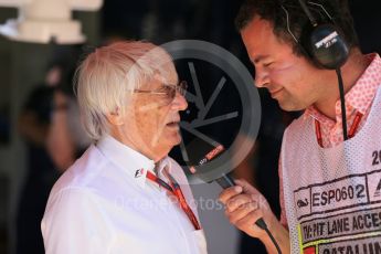 World © Octane Photographic Ltd. Bernie Ecclestone. Saturday 14th May 2016, F1 Spanish GP - Practice 3, Circuit de Barcelona Catalunya, Spain. Digital Ref : 1545LB1D6578