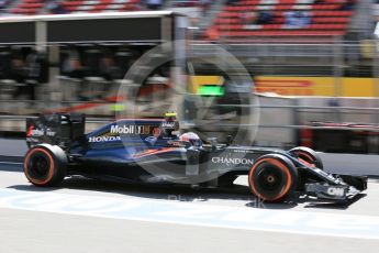 World © Octane Photographic Ltd. McLaren Honda MP4-31 – Jenson Button. Saturday 14th May 2016, F1 Spanish GP - Practice 3, Circuit de Barcelona Catalunya, Spain. Digital Ref : 1545LB5D3849
