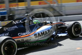 World © Octane Photographic Ltd. Sahara Force India VJM09 - Nico Hulkenberg. Saturday 14th May 2016, F1 Spanish GP - Practice 3, Circuit de Barcelona Catalunya, Spain. Digital Ref : 1545LB5D3864