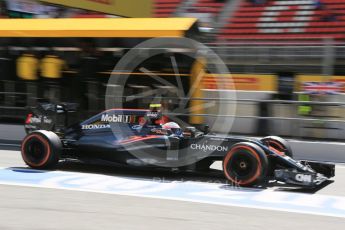 World © Octane Photographic Ltd. McLaren Honda MP4-31 – Jenson Button. Saturday 14th May 2016, F1 Spanish GP - Practice 3, Circuit de Barcelona Catalunya, Spain. Digital Ref : 1545LB5D3913