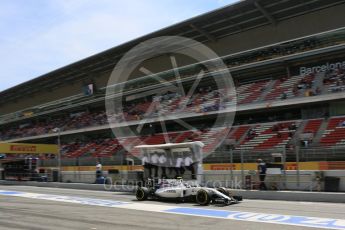 World © Octane Photographic Ltd. Williams Martini Racing, Williams Mercedes FW38 – Valtteri Bottas. Saturday 14th May 2016, F1 Spanish GP - Practice 3, Circuit de Barcelona Catalunya, Spain. Digital Ref : 1545LB5D4037